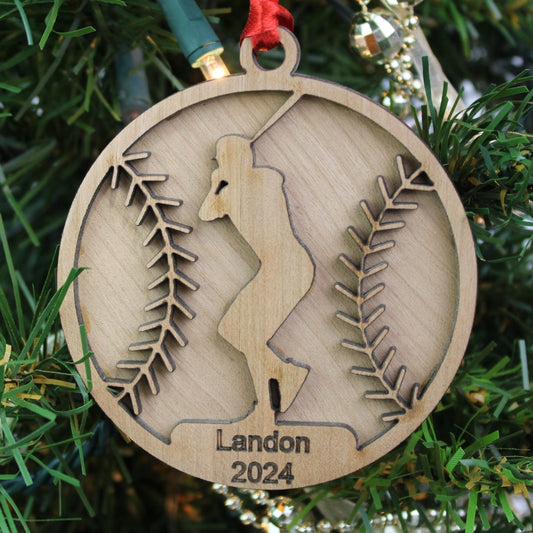 Sports Ornament - 24 Styles with Name Personalization | Elite Engraving Works