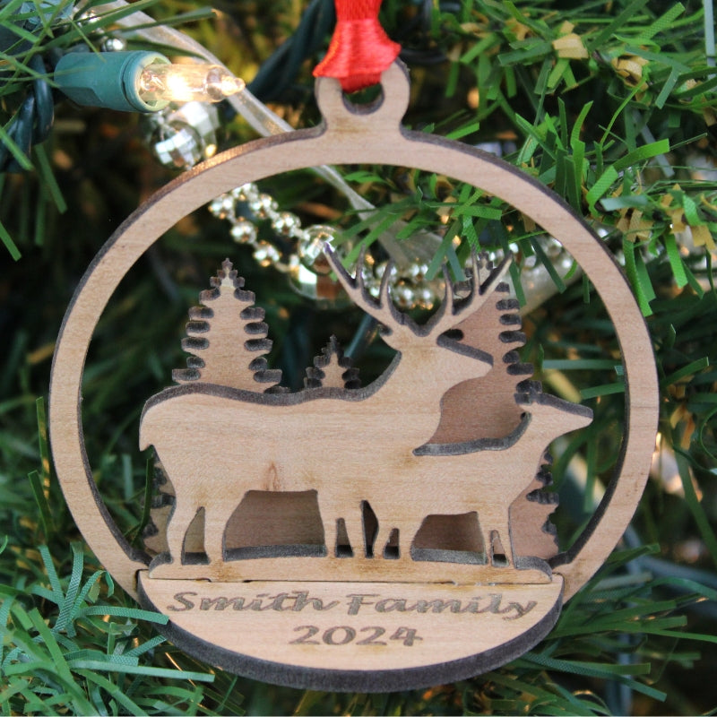 3D Wooden Ornament with Personalization | Elite Engraving Works