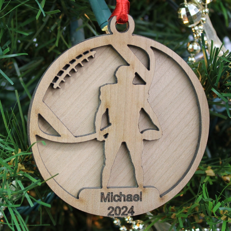 Sports Ornament - 24 Styles with Name Personalization | Elite Engraving Works