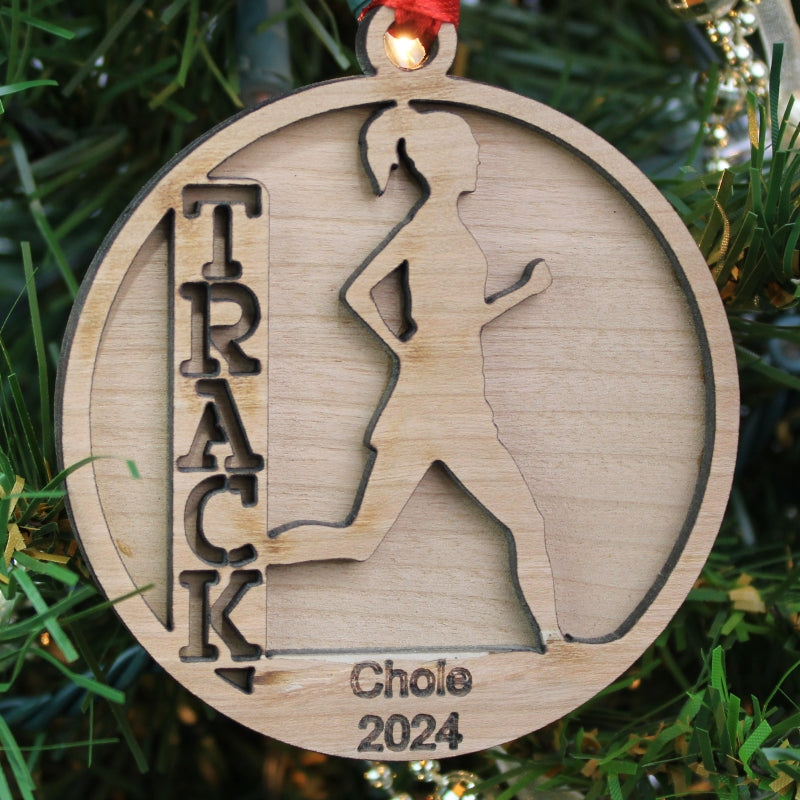 Sports Ornament - 24 Styles with Name Personalization | Elite Engraving Works