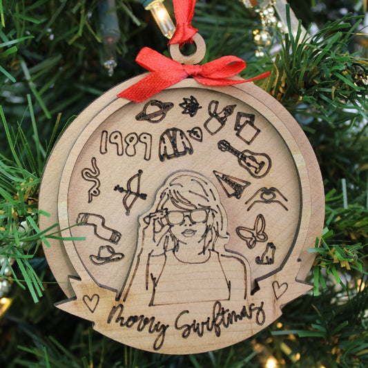 Merry Swiftmas Wood Ornament | Elite Engraving Works