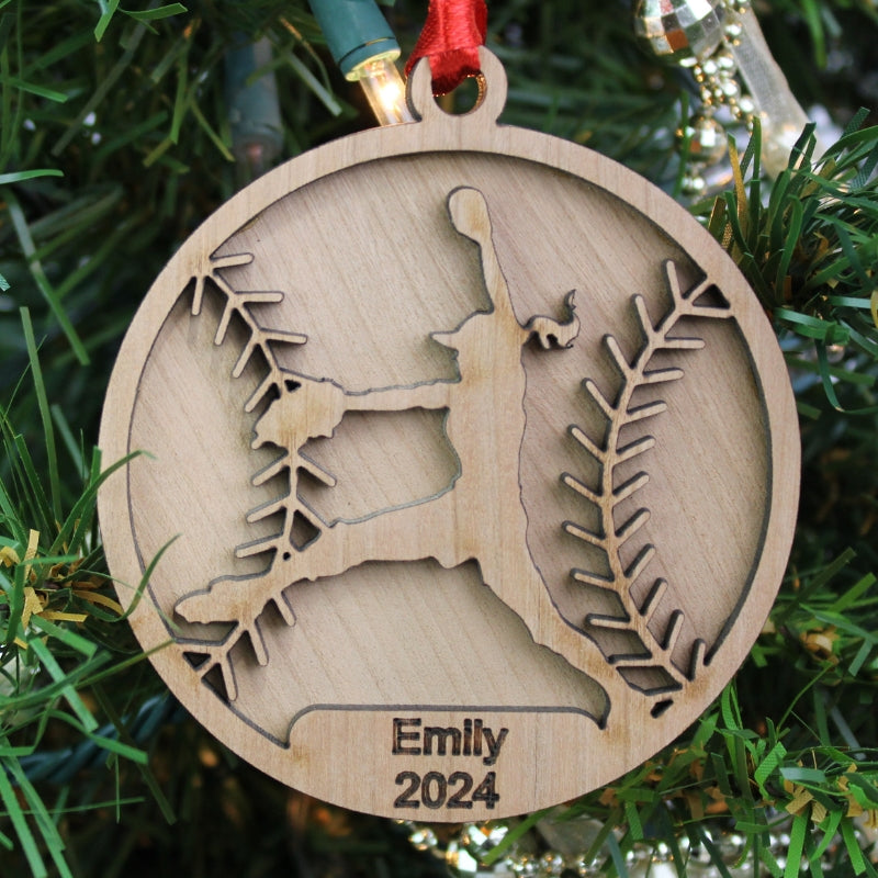 Sports Ornament - 24 Styles with Name Personalization | Elite Engraving Works